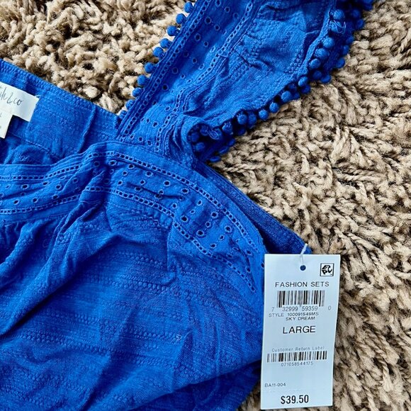 Style & Co. Women's Waffle Knit Tank Top Blue Size Large NWT - Picture 3 of 5